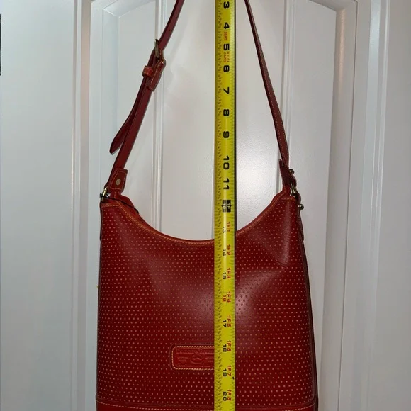 Dooney & Bourke Red Leather Shoulder Bag - Picture 3 of 5